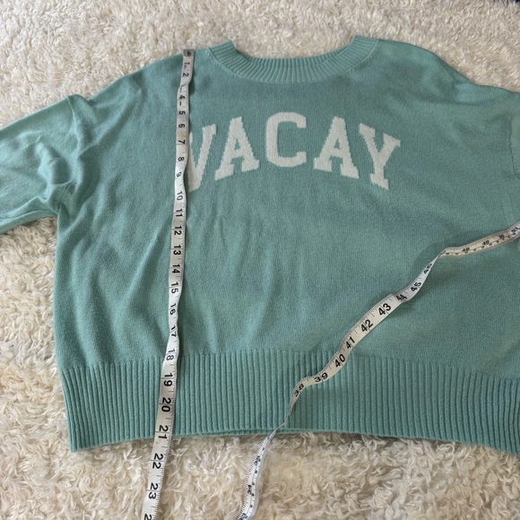 Z Supply Vacay Lightweight Crew-Neck Pullover Sweater in Oasis Blue Size Medium - Picture 6 of 11